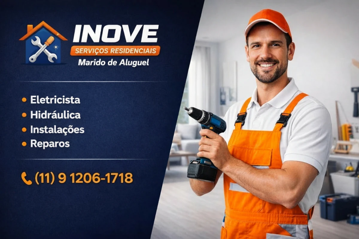 Profissional INOVE Marido de Aluguel realizando manutenção residencial em São Paulo